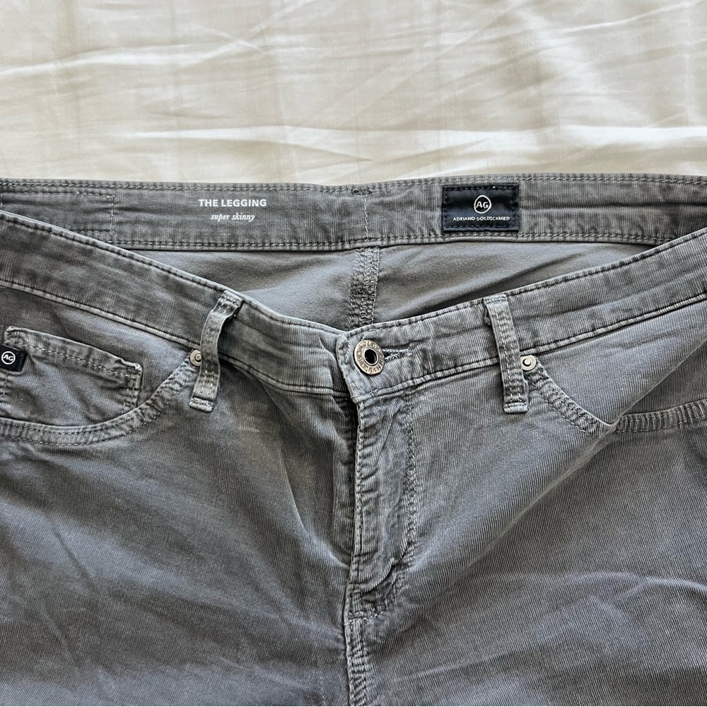 AG Gray High rise Skinny Corduroy Pant